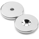 Disqus magnétique avec trou Ø24.0x4.0mm N45 nickel - ad 5.1kg