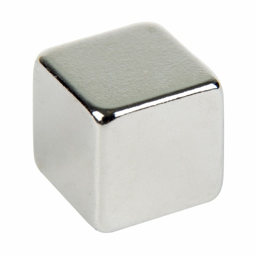 Cube magnétique Ø10.0x10.0mm N45 nickel - ad 5.1kg